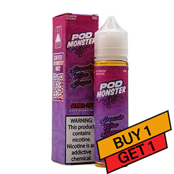 Groovin' Aloe Grape - 50mg - Pod Monster - 60mL - Thumbnail