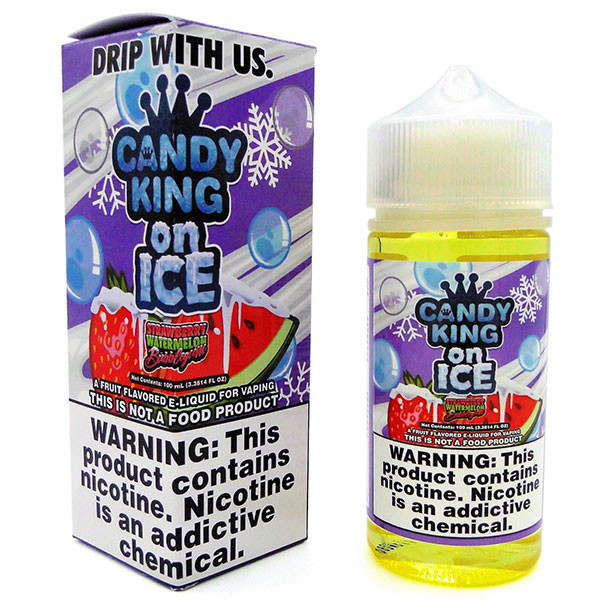 ICED Strawberry Watermelon Bubblegum - Candy King - 100mL -  6mg