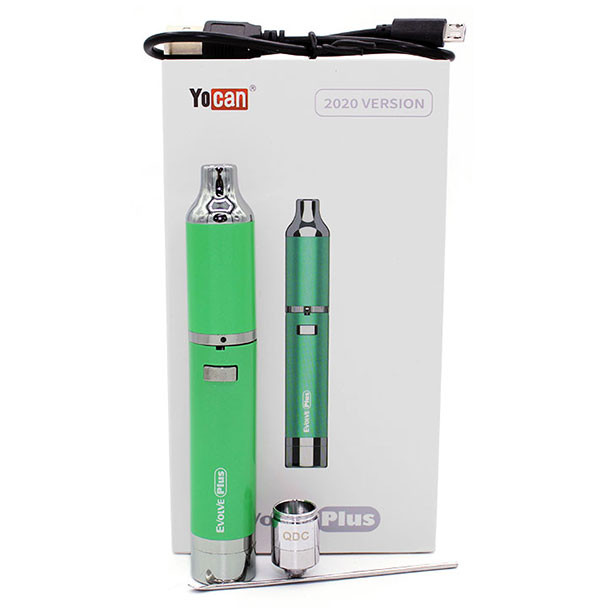 Yocan Evolve Plus 2020 Wax Kit (1100 mAh) Package and Contents