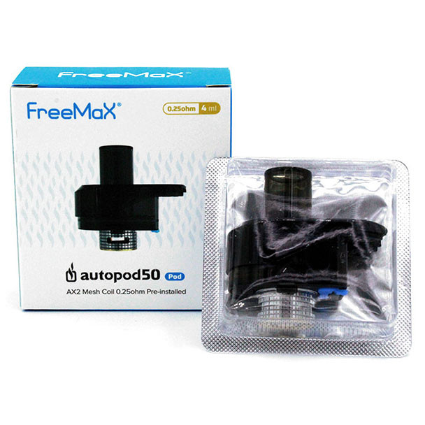 Autopod 50 Replacement Pod + Coil ( FreeMax ) Single Package and Contents