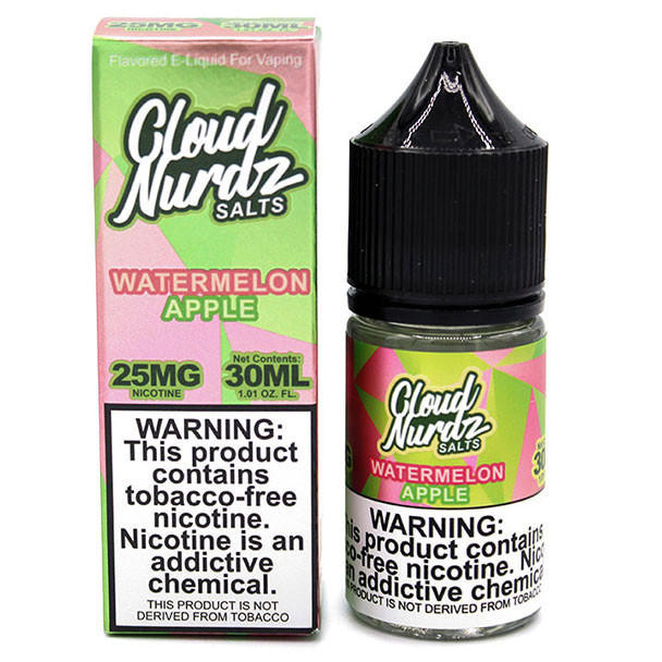 Watermelon Apple - 25mg - Cloud Nurdz Salts - 30mL