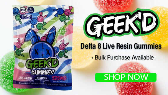 Geek'd Delta 8 Live Resin Gummies 