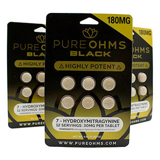 オガワpills7 Pure Ohms Black 7 - Hydroxy Tablets 30mg - 6 Pack