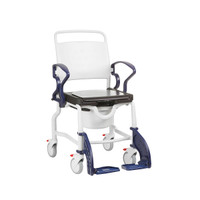Robotec Berlin Shower Commode Chair with PU Soft Seat and Front Hygiene Opening Robotec Berlin Shower Commode Chair with PU Soft Seat and Front Hygiene Opening