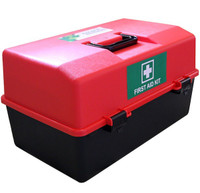  Empty Portable First Aid Box 6 Tray Red Black Image One 