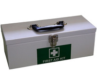 Empty Portable Metal First Aid Box Image One 
