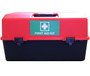 Empty Large Portable First Aid Box Red Black Image One 