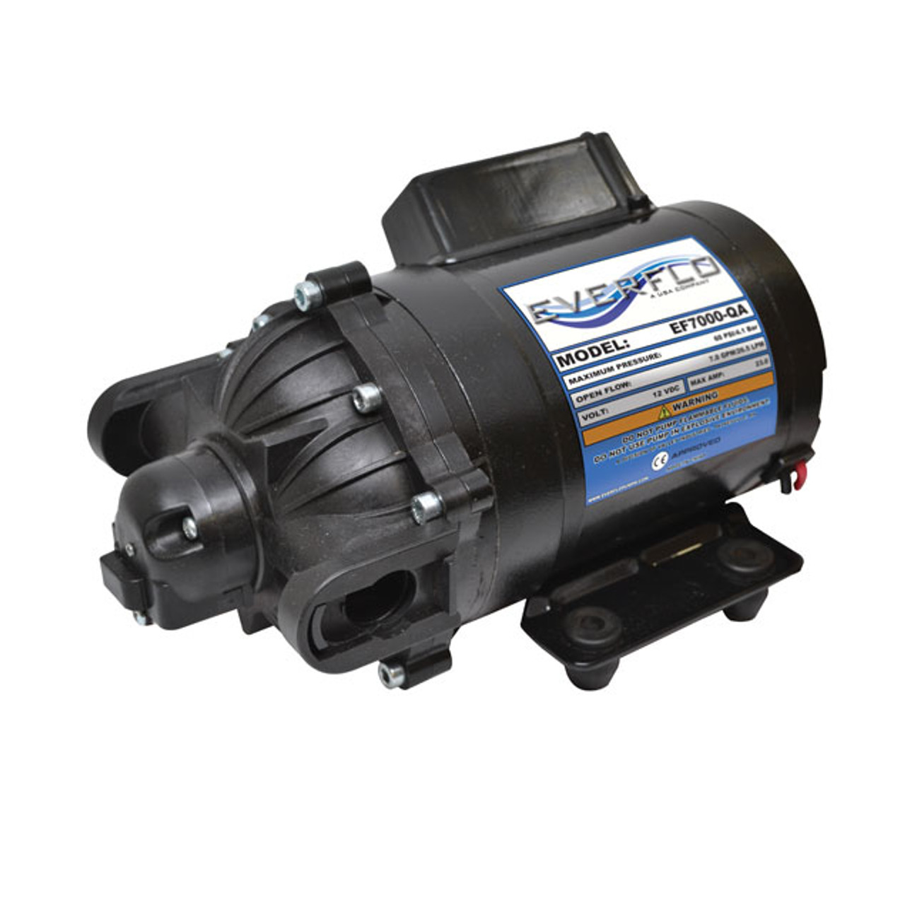 Valley Industries Everflo 7.0 GPM 12 Volt Quick Attach Diaphragm Pump | EF7000-QA-BOX