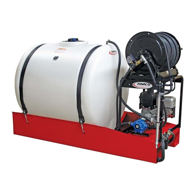 Fimco 200-Gal Skid Sprayer - Gas - 8 Roller Pump - Dual Sprayer Nozzles - 300' Hose - Hand Reel | LSS-280