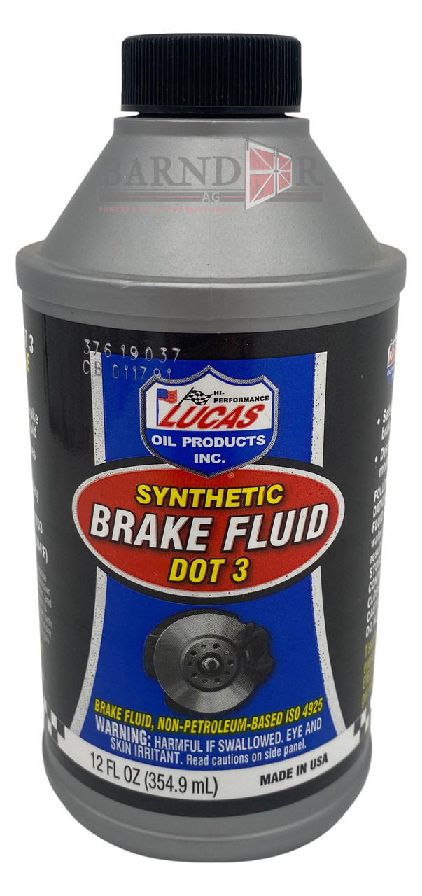 Lucas Brake Fluid, Synthetic, Dot 3 - 12 fl oz