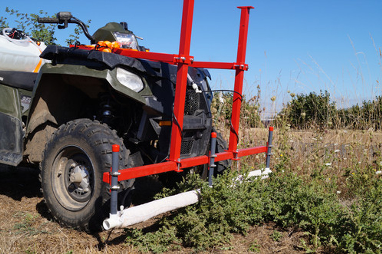 Side view of WWTCATV5 attached to Four Wheeler 