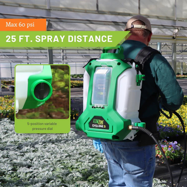 FlowZone Cyclone 3 Battery Powered 4 Gal. Backpack Sprayer | FZVAAJ-3