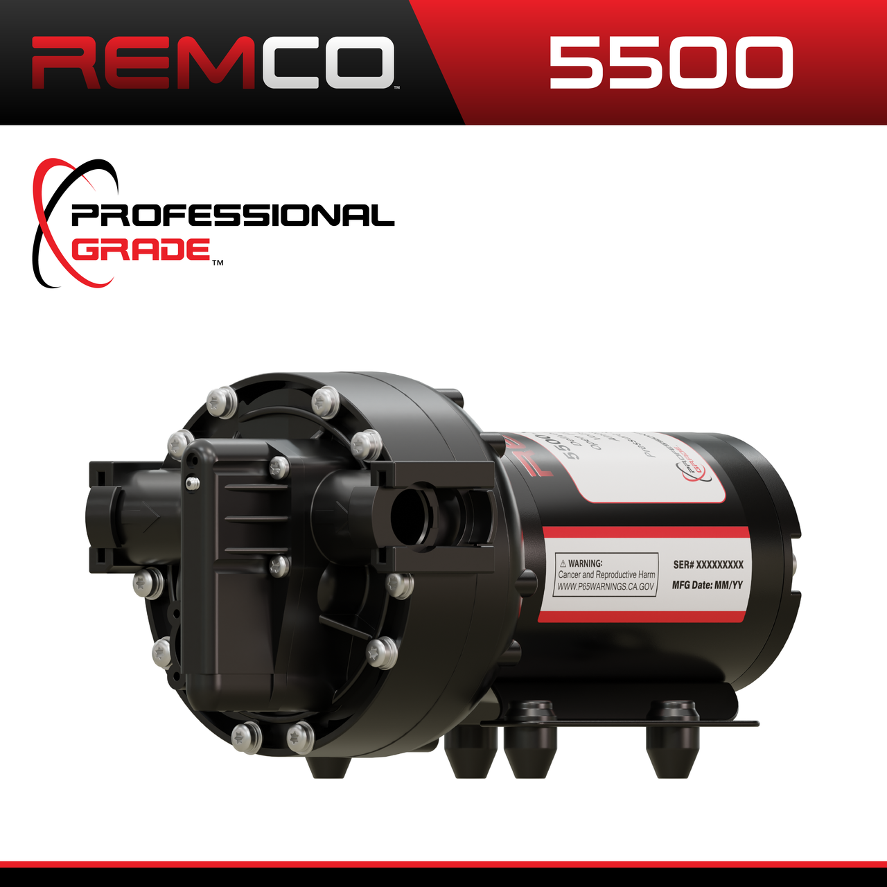 Remco Professional Grade 5500 Series on Demand Sprayer Pump | 90-5516-1E1-82B-SB