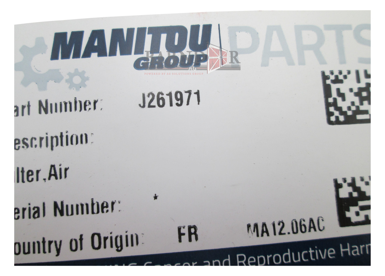 man777ページ Manitou Cabin Air Filter | 261971 | Manitou | Barndoor Ag