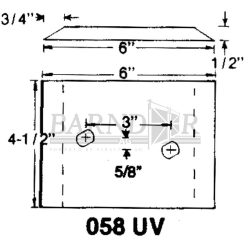 Granit Wiese Landside Wear Pad To Fit IH and others | WO58UV
