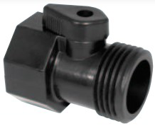 TerreMax 3/4” Female GHT (inlet) x 3/4” Male GHT (1 outlet) Garden Hose Shutoff Valve | G3434V