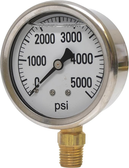 Valley Industries 2.5" SS O.E.M. Liquid Filled Gauge, 5000PSI | 2141GXB5000