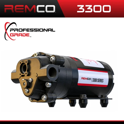 Remco 3300 Series 12 VDC High-Pressure Bypass Pump - 2.2 GPM, 100 PSI | 3323-2I1-63B