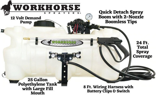 WorkHorse 25 Gallon ATV Boomless Sprayer