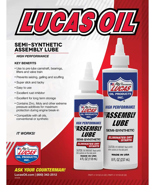 Lucas SemiSynthetic Assembly Lube, 8oz 10153 BarnDoor Ag
