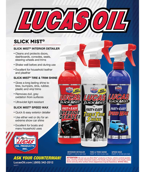 Lucas 10558 Car Detailing Kit, Slick Mist