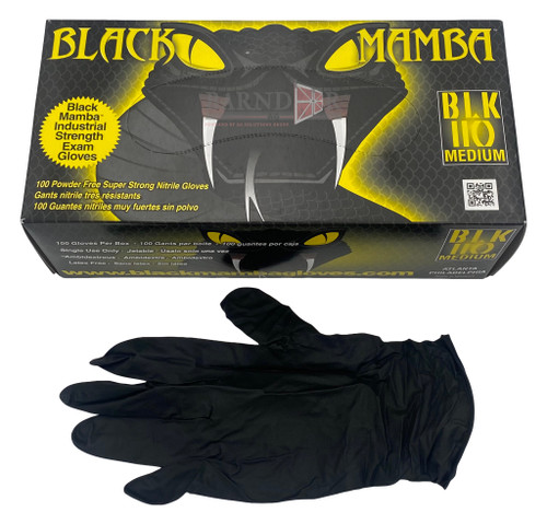 Black Mamba 6.25 mil Nitrile Glove-Black Large | BLK120 | Barndoor Ag