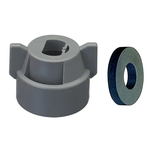 TeeJet Quick Cap, 25612, Gray Cap and Gasket | 114441A-9-CELR