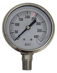 Valley Industries 2.5" SS Liquid Filled Gauge, 400PSI | 2154GXX400