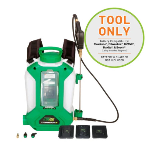FlowZone Tool Only Typhoon 3 Battery Powered Backpack Sprayer - 4 Gal | FZVAAK-3TO
