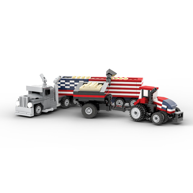 Brick Ag CaseIH Nanofarm 250th Anniversary Hualing Set | BACIHM006