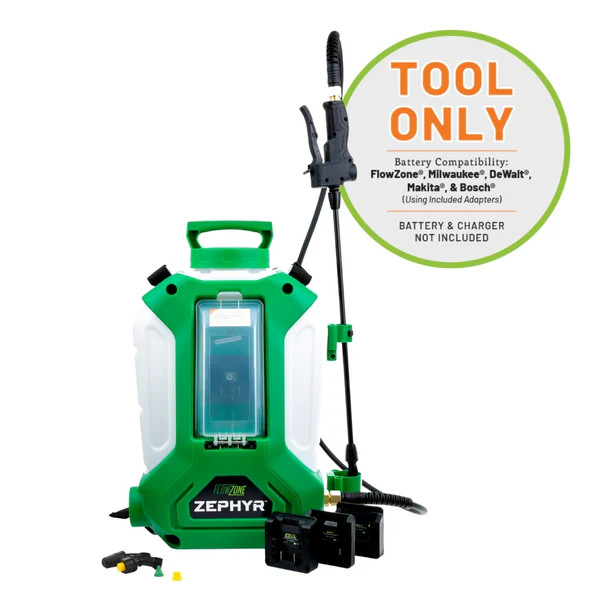 FlowZone Tool Only Zephyr Battery-Powered Backpack Sprayer - 4 Gal | FZSATJ-3TO
