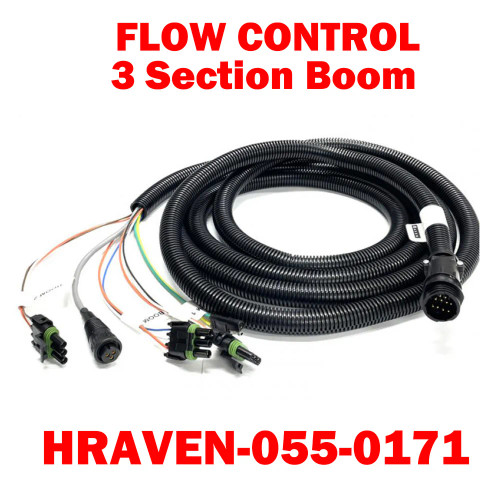 Sensor-1 Raven Flow Control Cable, 12' 3 Section Boom | HRAVEN-055