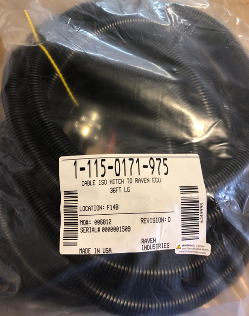 Raven Cable, ISOBUS hitch to Raven ECU, 36' 36FT LG | 115-0171-975