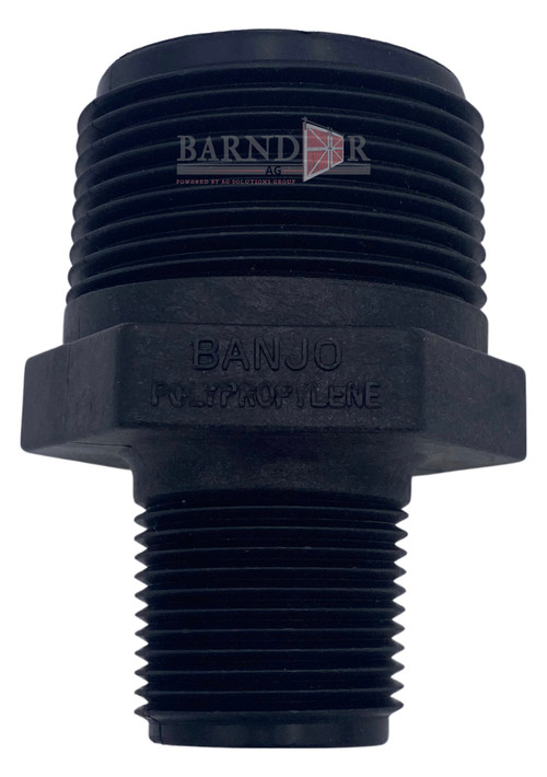 Reducing Bushing 1-1/4 NPT Male x 3/4 NPT Female Banjo RB125-075 Polypropylene Pipe Fitting Schedule 80 Reducing Bushing 1-1/4 NPT Male x 3/4 NPT Female Banjo RB125-075 Polypropylene Pipe Fitting Schedule 80