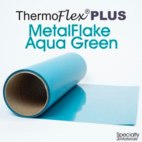 Metal Flake Aqua Green - 15" x 1 Yard Roll - ThermoFlex Plus
