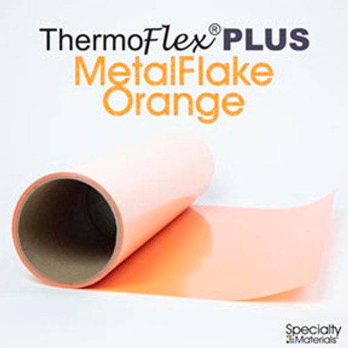 Metal Flake Orange - 15" x 1 Yard Roll - ThermoFlex Plus
