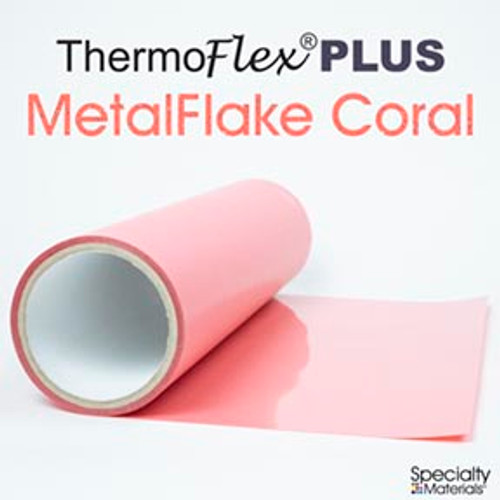 Metal Flake Coral - 15" x 5 Yard Roll - ThermoFlex Plus