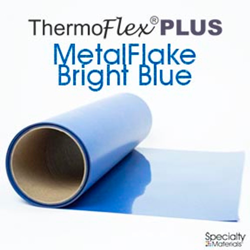 Metal Flake Bright Blue - 15" x 10 Yard Roll - ThermoFlex Plus