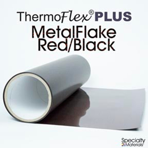 Metal Flake Red/Black - 15" x 10 Yard Roll - ThermoFlex Plus