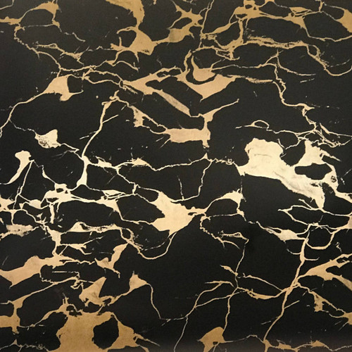 Black & Gold Marble - 12" x 12" Sheet - Patterned Heat Transfer