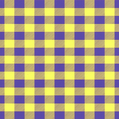 Yellow/Purple Buffalo Plaid - 12" x 12" Sheet - ThermoFlex® Fashion Patterns