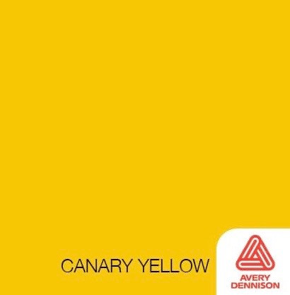Canary Yellow- 12" x 10ft Roll -Avery Permanent Adhesive Vinyl