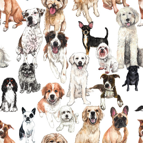 Dog Love - 12" x 12" Sheet - Pattern Adhesive Vinyl