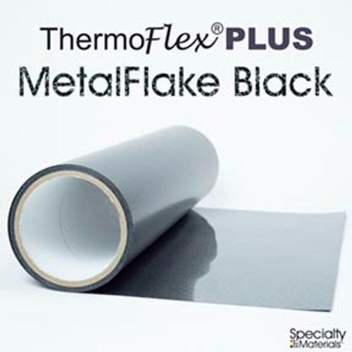 Metal Flake Black - 12" x 1 Yard Roll - ThermoFlex Plus