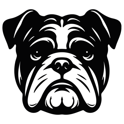 Bulldog Head Vinyl Decal
