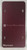 Maroon Plastic License Plate