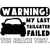 Warning- Brake Test Vinyl Decal