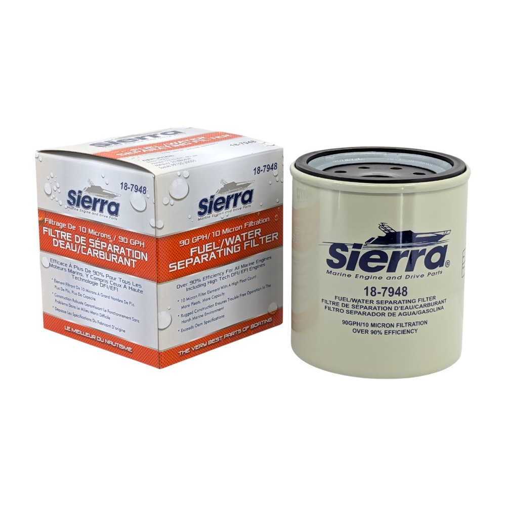 Marine fuel filter cartridge Sierra 18-7949 packaged replacement