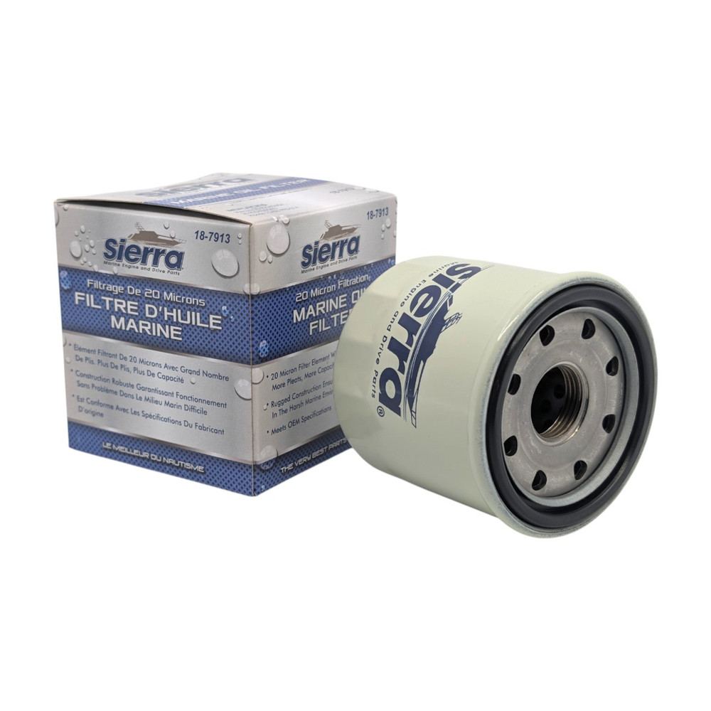 Sierra 18-7913 Mercury Outboard 35-8M0162832 Oil Filter - retail packaging and part label