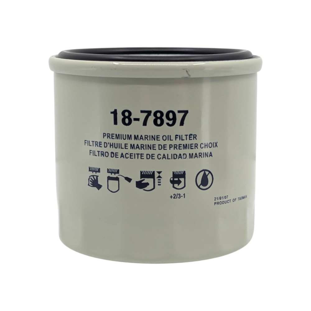 Sierra 18-7897 Suzuki Outboard 16510-92J00 & 16510-82703 Oil Filter - filter base and thread view